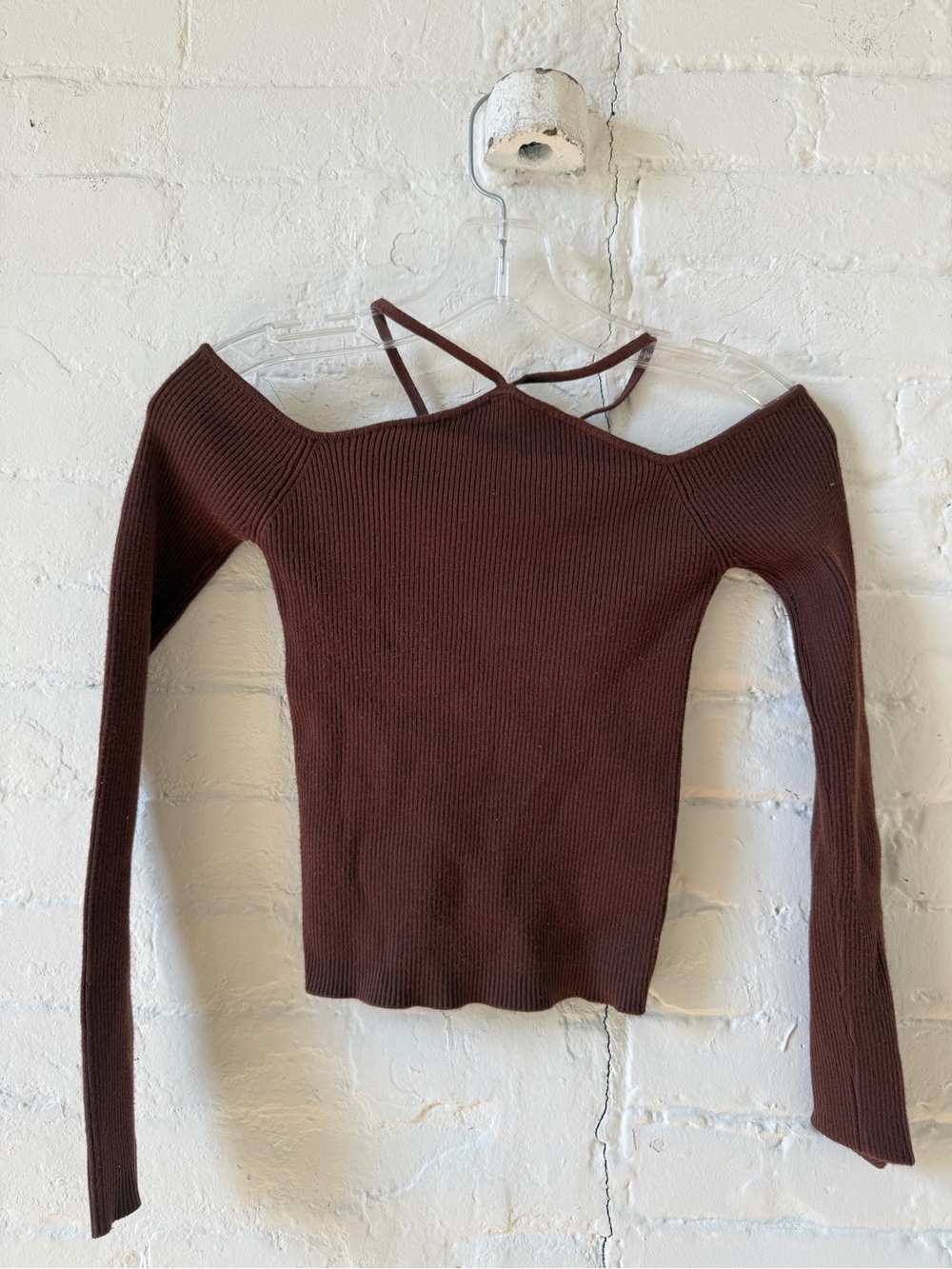 Dissh Cutout Brown Crop Top